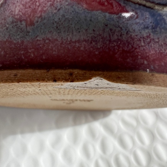 Bay Pottery Mug Broadway VA Coffee Tea Purple Glaze 4" Tall Holds 12 ozs Nick - Picture 8 of 9